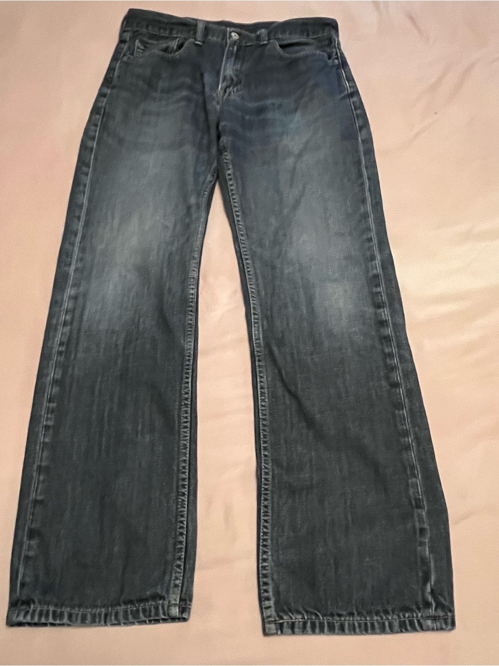 Levi's 559 Men’s Faded Relaxed Straight Fit Jeans in Dark Blue Wash
